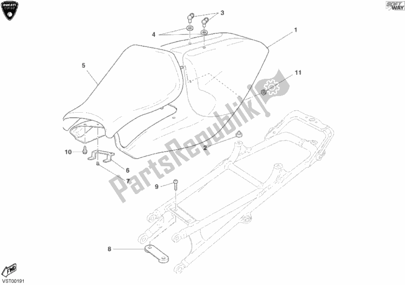 Todas las partes para Asiento de Ducati Superbike 998 RS 2003